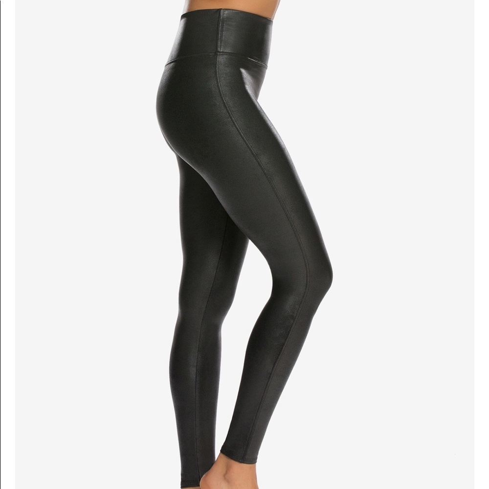 Never Worn Faux Leather Leggings - SPANX